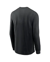 Nike Men's Black Pittsburgh Pirates Local Logo Swoosh Lockup Long Sleeve T-Shirt