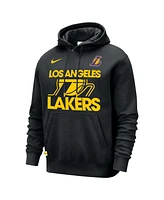Nike Men's Black Los Angeles Lakers Courtside Club Pullover Hoodie