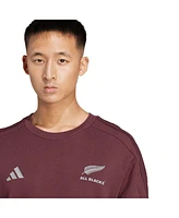 Adidas Men's Maroon New Zealand Rugby All Blacks Pullover Sweatshirt