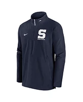 Nike Men's Navy Penn State Nittany Lions Sideline Coaches Quarter-Zip Jacket