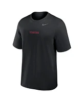 Nike Men's Black Stanford Cardinal Primary Statement Two-Hit Performance T-Shirt