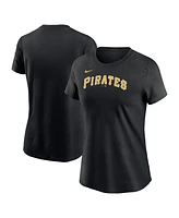 Nike Women's Black Pittsburgh Pirates Fuse Wordmark T-Shirt