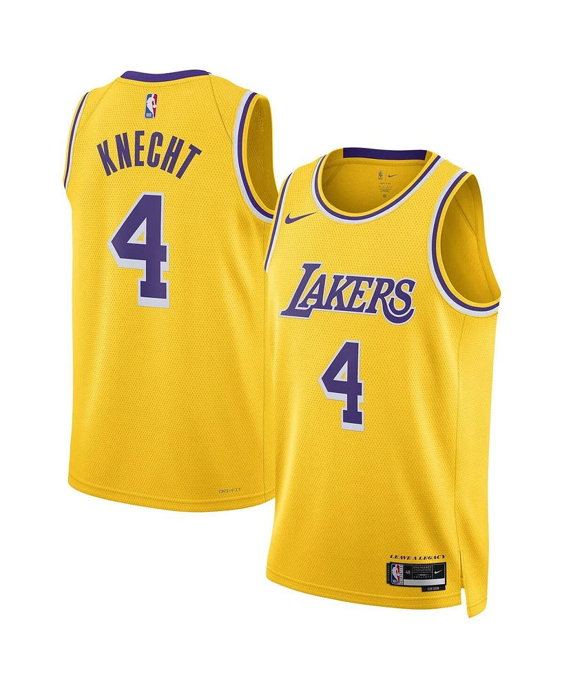 Nike Men's and Women's Dalton Knecht Gold Los Angeles Lakers Swingman Jersey