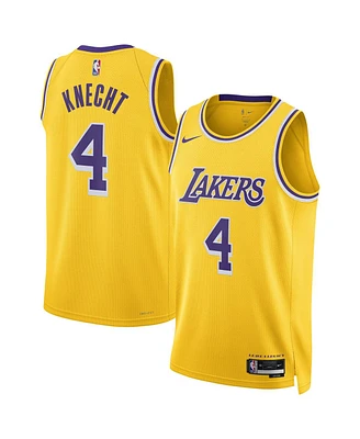 Nike Men's and Women's Dalton Knecht Gold Los Angeles Lakers Swingman Jersey