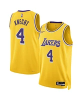Nike Men's and Women's Dalton Knecht Gold Los Angeles Lakers Swingman Jersey