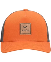 Rvca Men's Orange/Gray Va All The Way Trucker Adjustable Hat