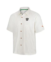 Tommy Bahama Men's White Las Vegas Raiders Coconut Matchup Camp Throwback Button-Up Shirt