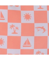 Andy & Evan Toddler Boys Toddler/Child Orange Checker Icon Print Swim Trunk