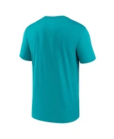Nike Men's Aqua Miami Dolphins Primetime Legend Wordmark Performance T-Shirt