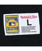 Mitchell & Ness Men's Black San Francisco Giants Cooperstown Collection Legendary Raglan Slub Henley 3/4-Sleeve T-Shirt