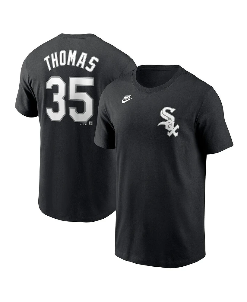 Nike Men's Frank Thomas Black Chicago White Sox Cooperstown Collection Fuse Name Number T-Shirt