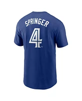 Nike Men's George Springer Royal Toronto Blue Jays Fuse Name Number T-Shirt