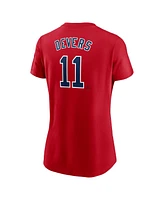 Nike Women's Red Boston Sox Fuse Name Number T-Shirt