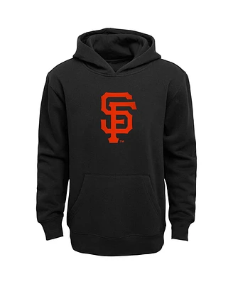 Outerstuff Big Boys and Girls Black San Francisco Giants Primary Logo Pullover Hoodie