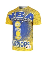Mitchell & Ness Men's Gold Golden State Warriors Hardwood Classics 1975 Nba Champions Champ City T-Shirt