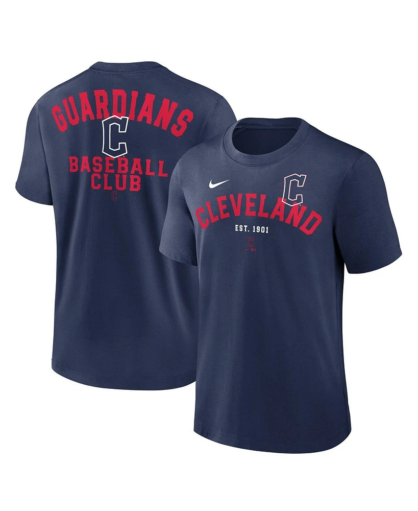 Nike Men's Navy Cleveland Guardians Statement T-Shirt