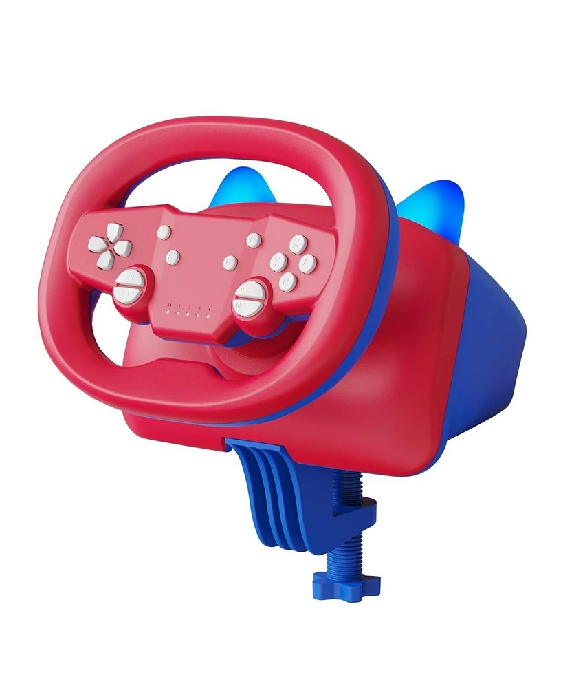 Red Wireless Racing Steering Wheel Game Controller For Switch PS3 PS4 Pc Tablets