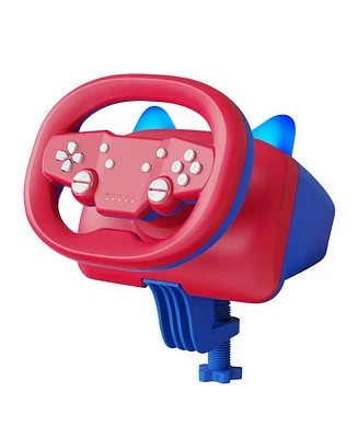 Red Wireless Racing Steering Wheel Game Controller For Switch PS3 PS4 Pc Tablets