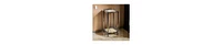 Small 2-Tier Plant Stand For Outoor Metal Frame with Square Stone Shelves