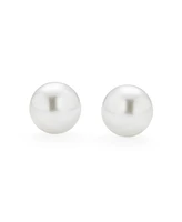 Bling Jewelry Fashion Simple Classic Black Grey White Pink Imitation Pearl Stud Ball Earrings .925 Sterling Silver