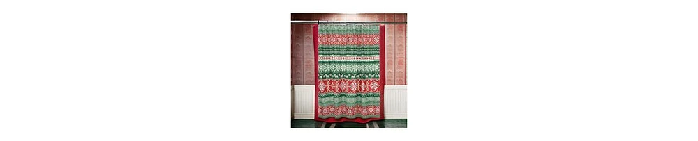 Winter Print Shower Curtain – Soft Microfiber with Festive Design