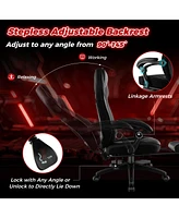 Gaming Chair Racing Style Swivel with Footrest and Adjustable Lumbar Pillow