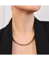 Bling Jewelry Classic Simple 6MM Round Bead Strand Necklace Gold 16 Inch