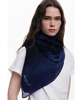 Desigual Women's Pleated kiss scarf