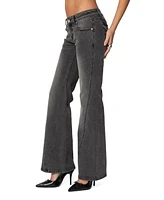 Edikted Women's Colton Boot Cut Low Rise Jeans