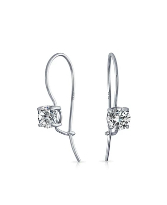 Bling Jewelry Classic Dangle Chandelier Earrings with .50CT Cz Solitaire in Gold Plated Sterling Silver