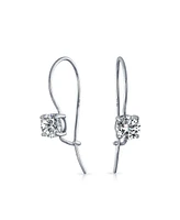 Bling Jewelry Classic Dangle Chandelier Earrings with .50CT Cz Solitaire in Gold Plated Sterling Silver