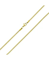 Bling Jewelry Venetian Box Link Chain Necklace Silver Tone Yellow Rose Gold Plated Stainless Steel 1.5MM