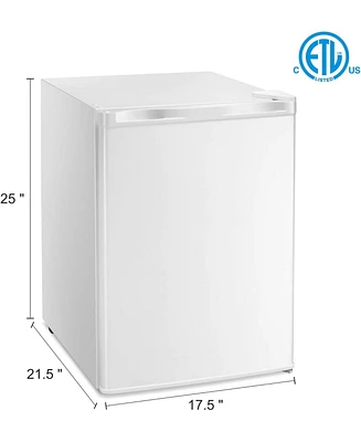 Cowsar Free Standing Upright Freezer with Removable Shelf, Adjustable Thermostat, Compact Reversible Single Door Vertical Freezers for Home/Hotel/Apar