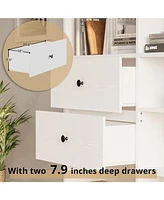 Bookshelf and Bookcase with Pegboard and Deep Drawer