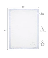 Lambs & Ivy Baby Heaven Sent Baptism/Christening Soft White Fleece Blanket