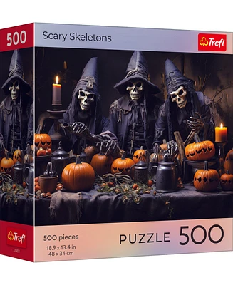 Trefl Red 500 Piece Puzzle - Halloween - Scary Skeletons