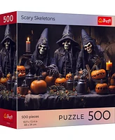 Trefl Red 500 Piece Puzzle - Halloween - Scary Skeletons