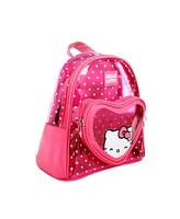 Hello Kitty Heart 10" Pink Polka Dot Women's Mini Backpack