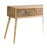 Wood End Table with Two Drawers – Perfect for Living Room or Bedroom