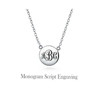 Bling Jewelry Minimalist Round Circle Disc Geometric Pendant Necklace Gold Plated .925 Sterling Silver