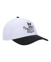 Kuromi Men's Riding Baku Adult White & Black Snapback Hat