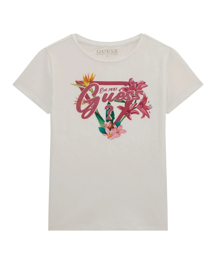 Guess Big Girls Short Sleeve Logo T-Shirt