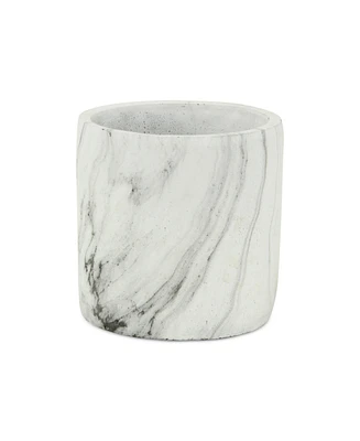 Marbleized Ceramic Round Planter – Elegant Pot for Indoor & Outdoor Gardens