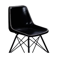 Stylish Faux Leather Upholstered Side Chair for Modern Decor