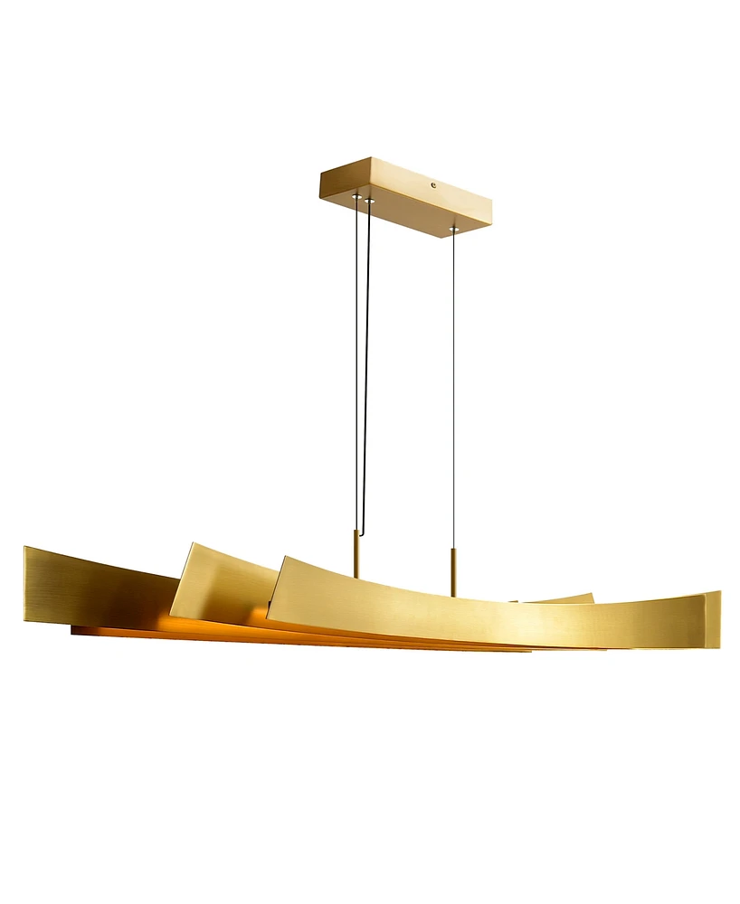 Cwi Lighting 12" Metal Candora Integrated Led Island Pool Table Light