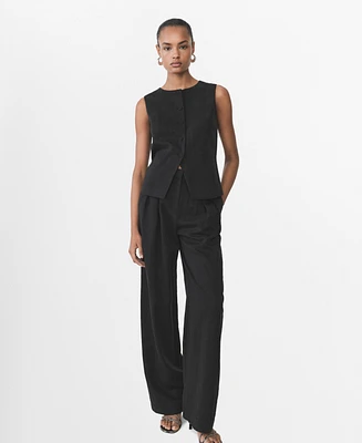 Mango Women's Lyocell Straight Suit Vest