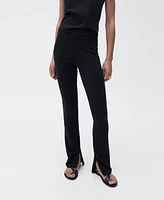Mango Women's Skinny Slit Pants