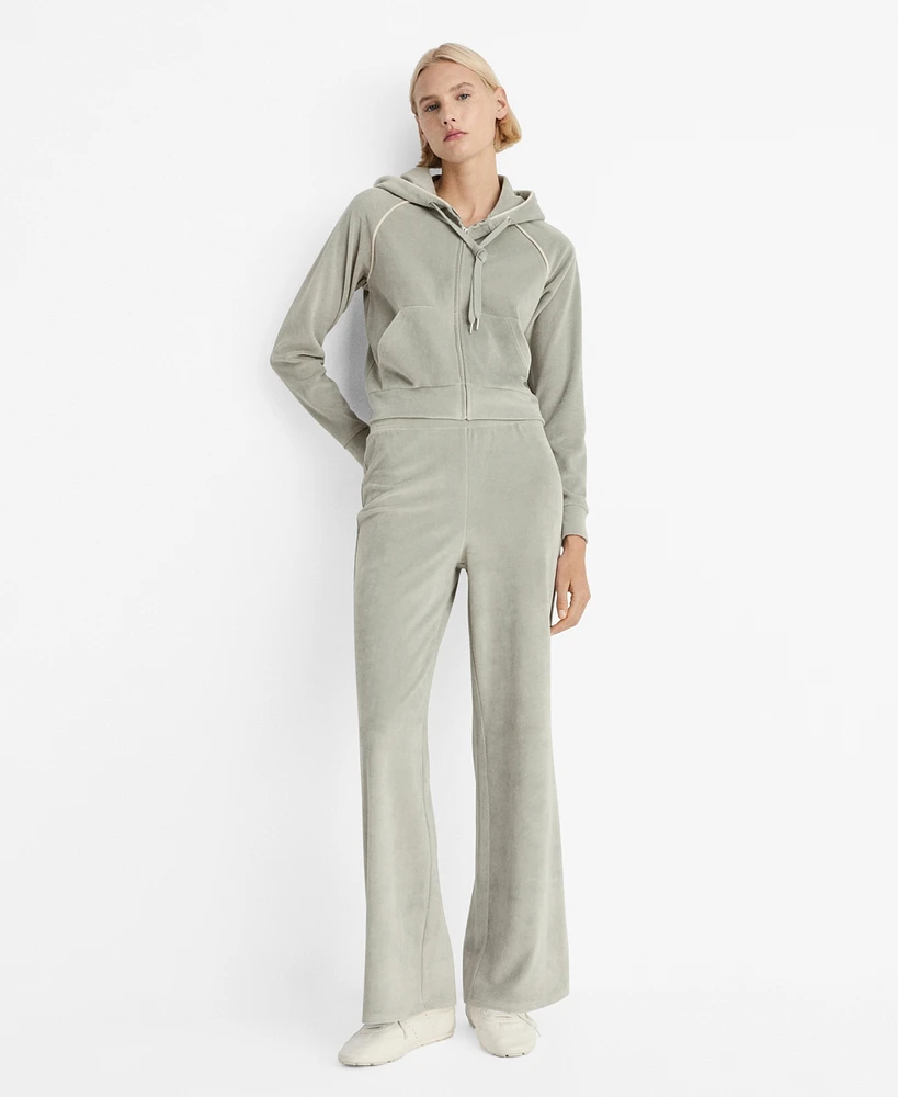 Mango Women's Velour Soft Touch Pants