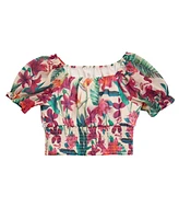 Guess Big Girls Chiffon Flutter Sleeve Top