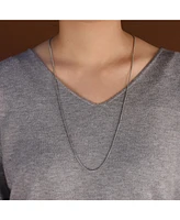 Bling Jewelry Strong 1.5MM Silver Tone Stainless Steel Thin Magic 8 Sided Snake Chain Necklace 16 18 20 24 30 Inch